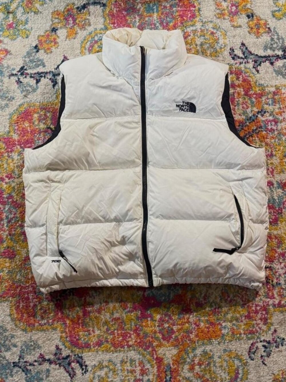 The North Face white puffer vest in XXL (women’s) 700 series goose down